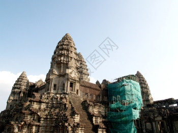 高棉建筑拜顿寺庙吴哥瓦暹粒柬埔寨图片