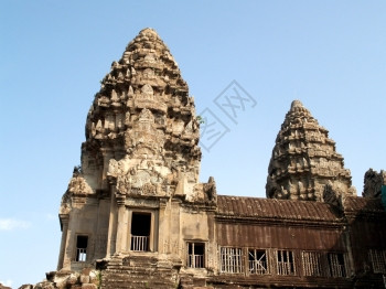 高棉建筑拜顿寺庙吴哥瓦暹粒柬埔寨图片