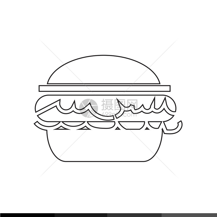 汉堡图标说明设计图片