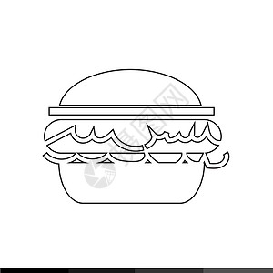 汉堡图标说明设计背景