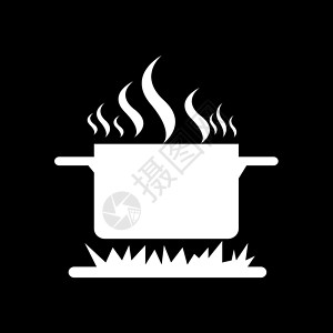 烹饪icon火上烹饪图标说明设计背景