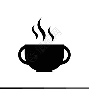 热咖啡图标说明设计背景图片