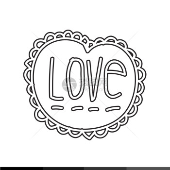 Love文本图标插设计图片