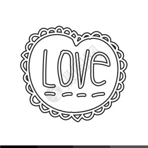 Love文本图标插设计背景图片