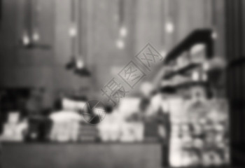 咖啡店背景模糊有Sepia过滤器库存照片图片