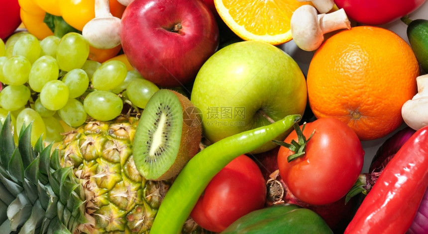 白的水果和蔬菜白的图片