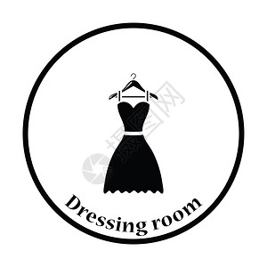 婚纱店肩膀上的优雅服装细圆设计矢量插图插画