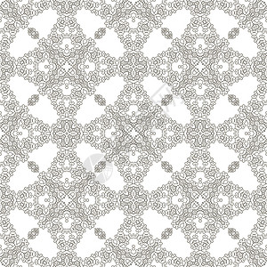 白色无缝纹理设计元素孔状回滴模式填充壁纸的OrnateFloral装饰背景的传统装饰图片