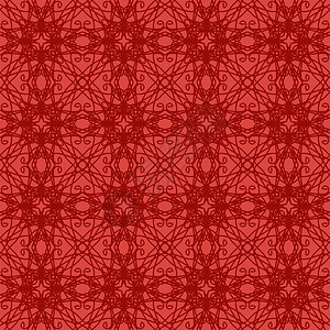 红色无缝纹理设计元素孔状回滴模式填充壁纸的OrnateFlorlor装饰背景上的传统装饰图片