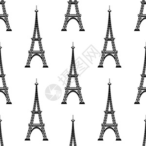 Eiffel铁塔无缝背景法国铁塔模式图片