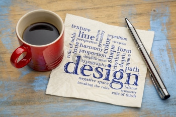 设计要素和规则一个字云用咖啡杯在餐巾纸上的笔迹图片