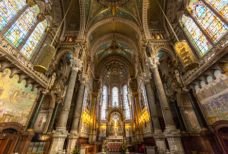 里昂佛罗维耶巴西教堂法国会高清图片