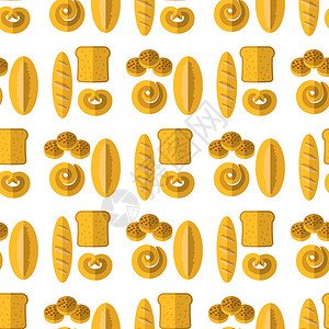 无面包缝模式食物背景新鲜烤制产品无面包缝模式图片