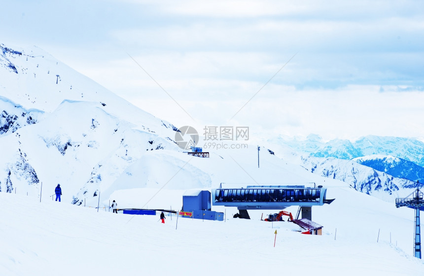 索契的冬山上雪俄罗斯联邦图片