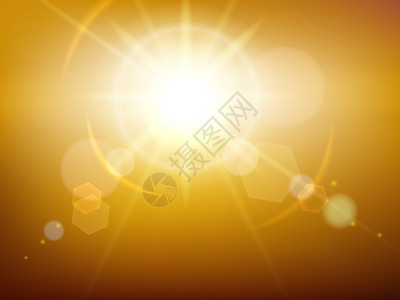 阳光能量强烈太阳光照射背景插画