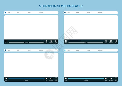 故事板媒体播放器视频故事板设计模图片