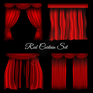 透明背景的红窗帘透明背景的向量各种窗帘图片
