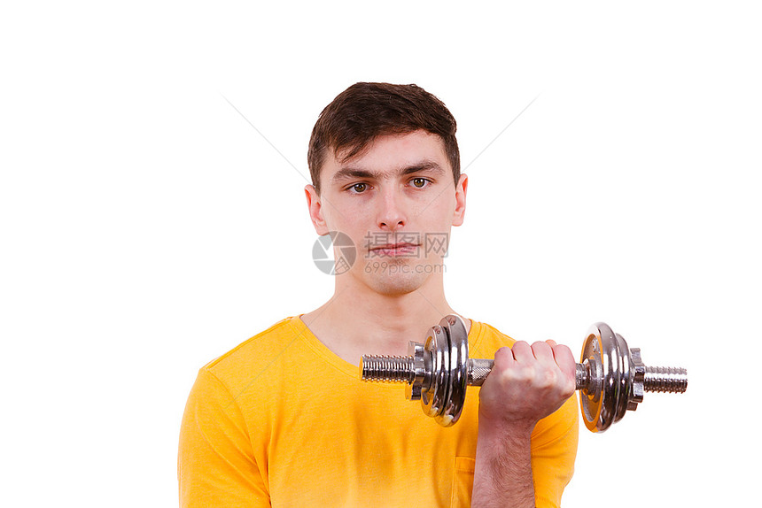 肌肉强健的男子举重体力建设孤独的白种人图片