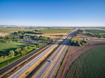 科罗拉多州柯林斯堡以北的I25高速公路图片