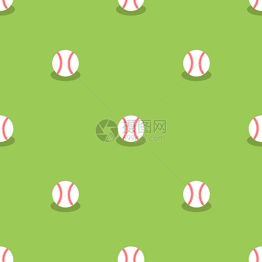 棒球无缝模式体育背景绿的球色图片