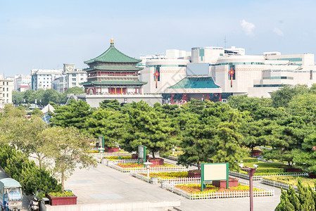 新古城天钟塔中环背景图片