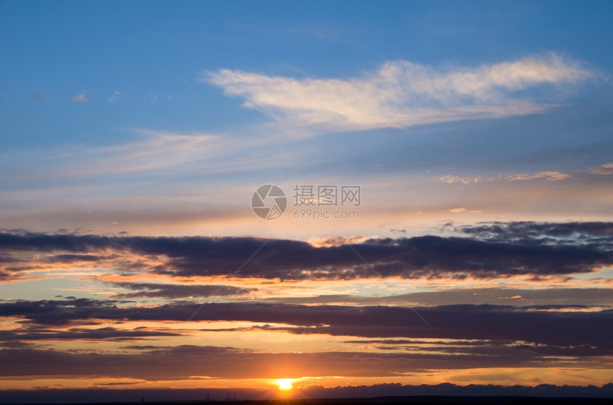 美丽的日落天空图片