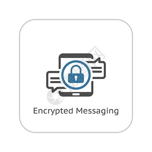UI界面素材加密通信图标平面设计配有板的安保概念和带帕洛克的邮件孤立说明应用符号或UI元素背景