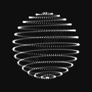 摘要3D球螺旋形状摘要球螺旋形状以光球的式出现矢量插图图片
