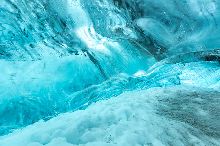曲登尼玛冰川位于VatnajjokullGlacierJokulsarlonNationa公园的冰岛洞穴墙壁背景背景