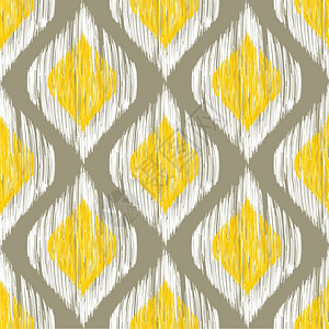 矢量菱形边框黄色白和灰Rhomb以本地立方体风格的无缝模式传统中东部和非洲族裔背景用于纺织网络和印刷设计背景
