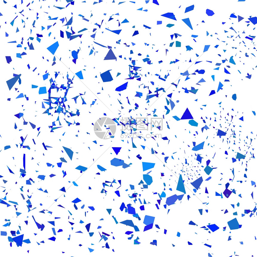 蓝色面板在白背景上隔离一组粒子蓝色面板图片