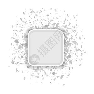 GreyConfettiBanner孤立于白色背景一组粒子背景图片