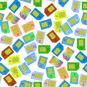 码分多址白色背景上的SIM卡无缝模式SIM卡无缝模式背景