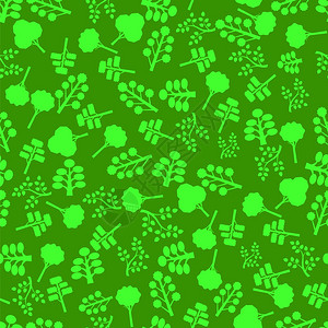 绿色无缝模式森林背景树木无缝模式图片