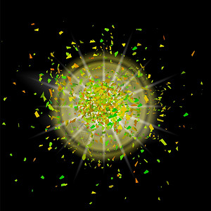 闪发星光粒状黑背景爆炸星尘图片