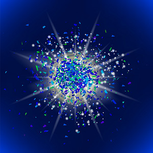 闪光纹理星粒子模式蓝背景爆炸星尘模式图片