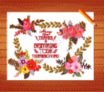 感恩节字母卡背景图片