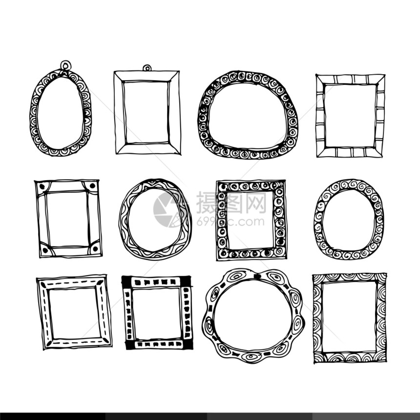手画图框标示设计图片