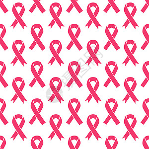 粉红丝带无缝模式粉红丝带无缝模式矢量说明乳腺癌认知符号背景图片