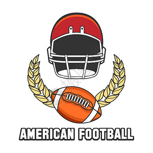 美国足球徽标志在白色背景上被孤立图片