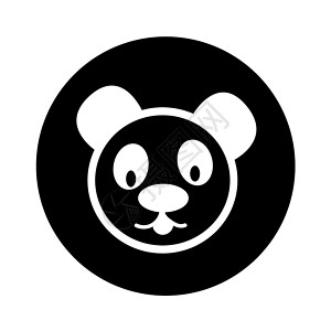 熊猫图标Panda图标插设计背景