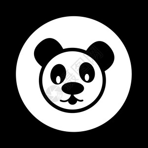 熊猫图标Panda图标插设计背景