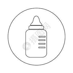 婴儿奶瓶图标插设计背景