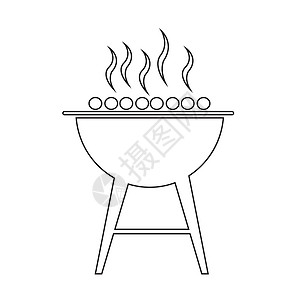 烧烤图标bbq图标插设计背景