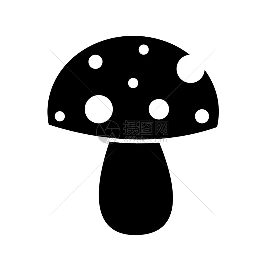 蘑菇图标插设计图片