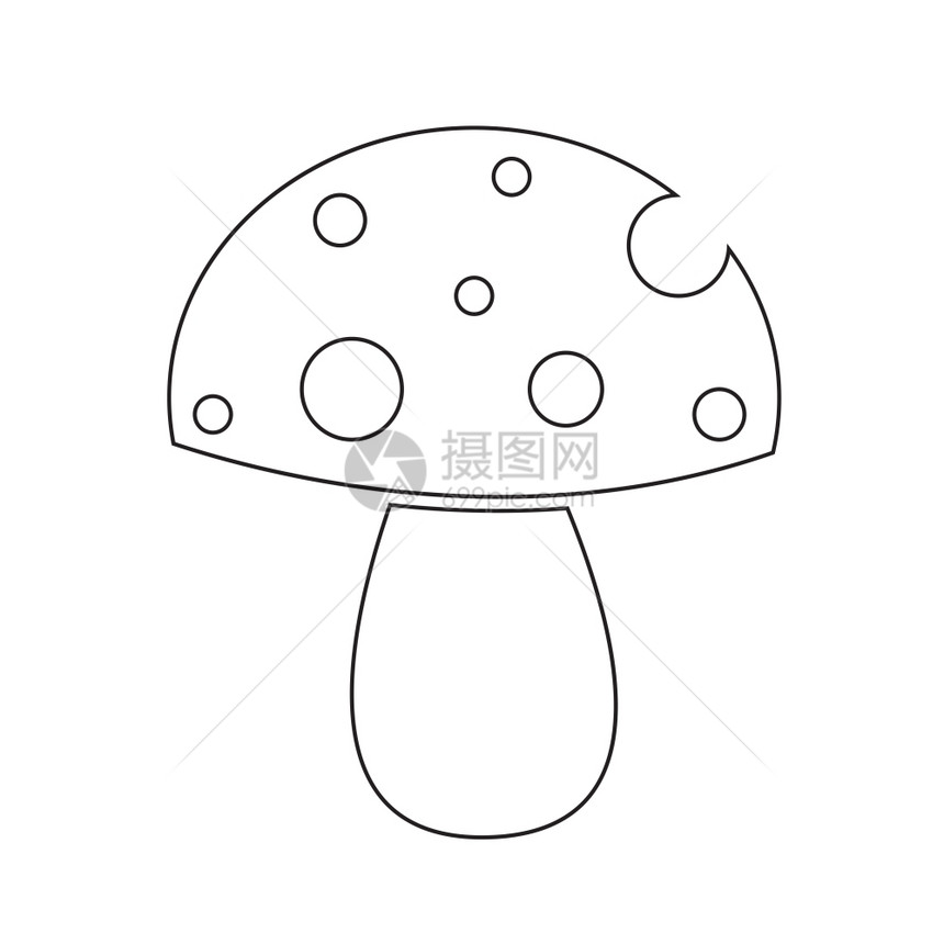 蘑菇图标插设计图片