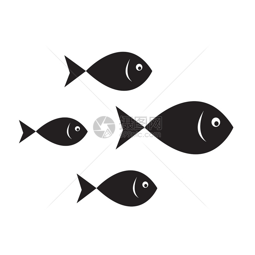 鱼类图标示设计图片