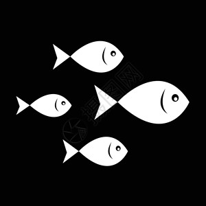 鱼类图标示设计背景图片