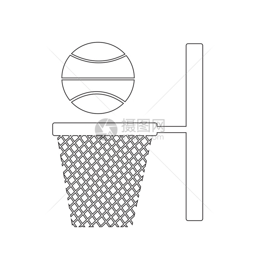 篮球后板网图标插设计图片