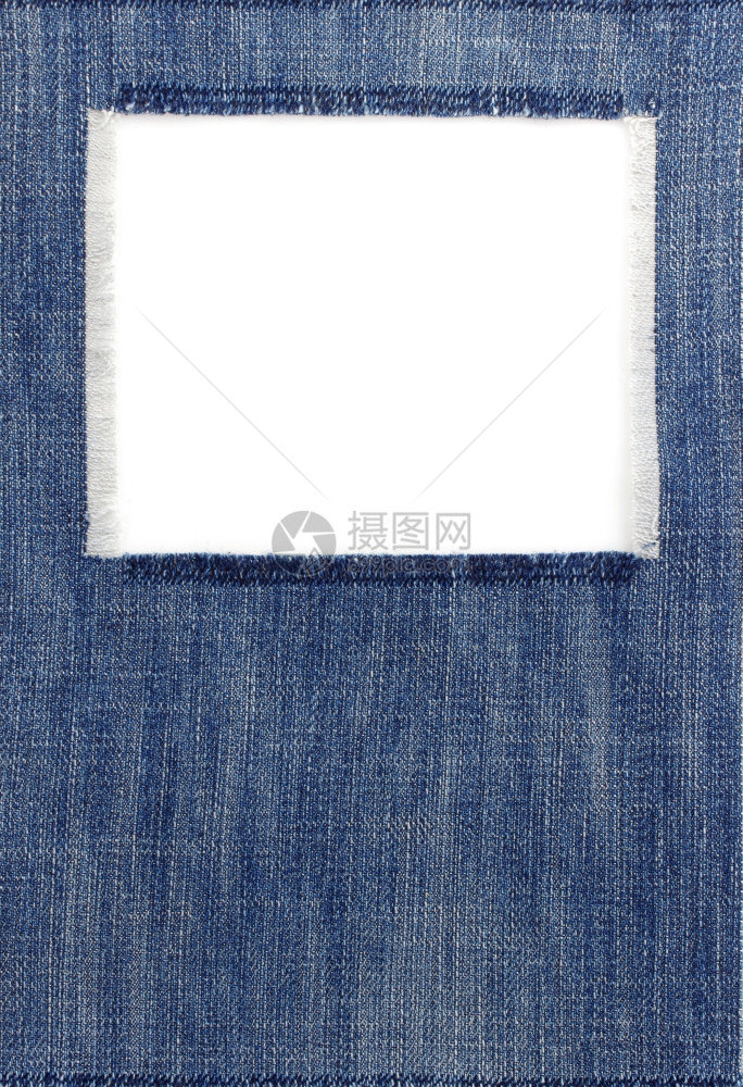 白色背景的牛仔裤蓝色纹理图片